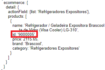 O que fazer se o ID do produto estiver em outro lugar do Data Layer