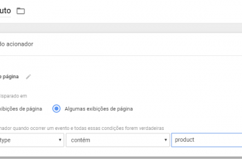 Acionador página do produto com variável