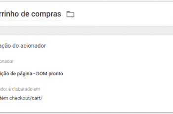 Exemplo de Acionador na Página do Carrinho